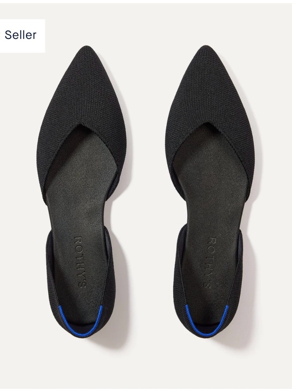 Rothy's The Point D'Orsay Flats - Black, Size 7.5